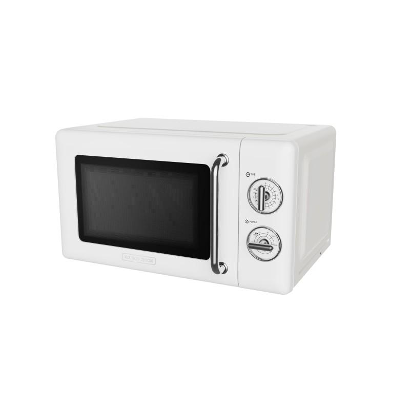 Kitchencook - Kmo20 Retro White - Micro-ondes 20l Rétro - 700w - Commandes Mécaniques