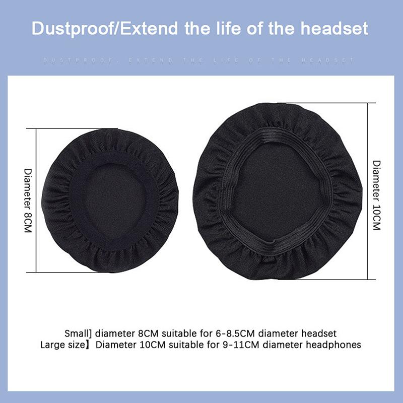 2 шт. Многоразовые Универсальные Мягкие Моющиеся Чехлы для Наушников Эластичные Прочные Дышащие Защитные Пыленепроницаемые Чехлы для Амбушюр
