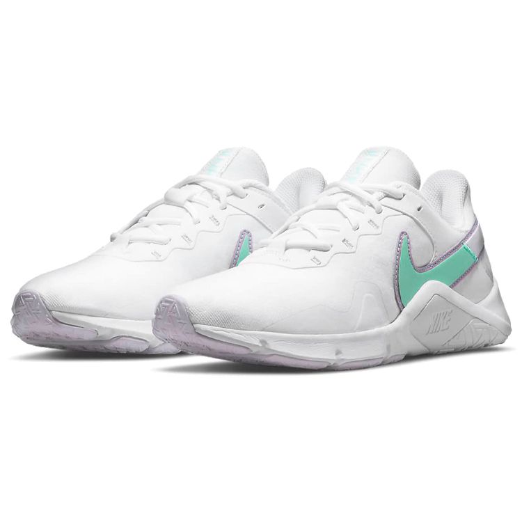 Nike Женские кроссовки Legend Essential 2 White Green Glow Violet-Shock Infinite-Lilac CQ9545-100