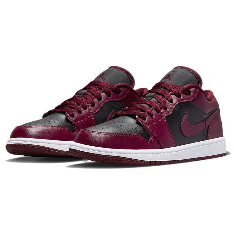 Air Jordan 1 Low Dark Beetroot Женские кроссовки Черный Белый DC0774-006