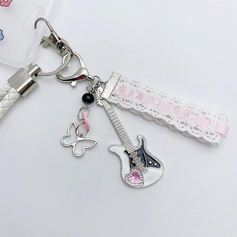 Портативные ретро-гитарные звездные брелоки, прочные гитарные брелки, подвесные брелоки, милые украшения для рюкзака, аксессуары