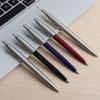 Metal Ballpoint Pen Business Signature Pen Metal Housing 1.0mm Press Style Pens School Office Ball Pen Gift Blue and Black Ink