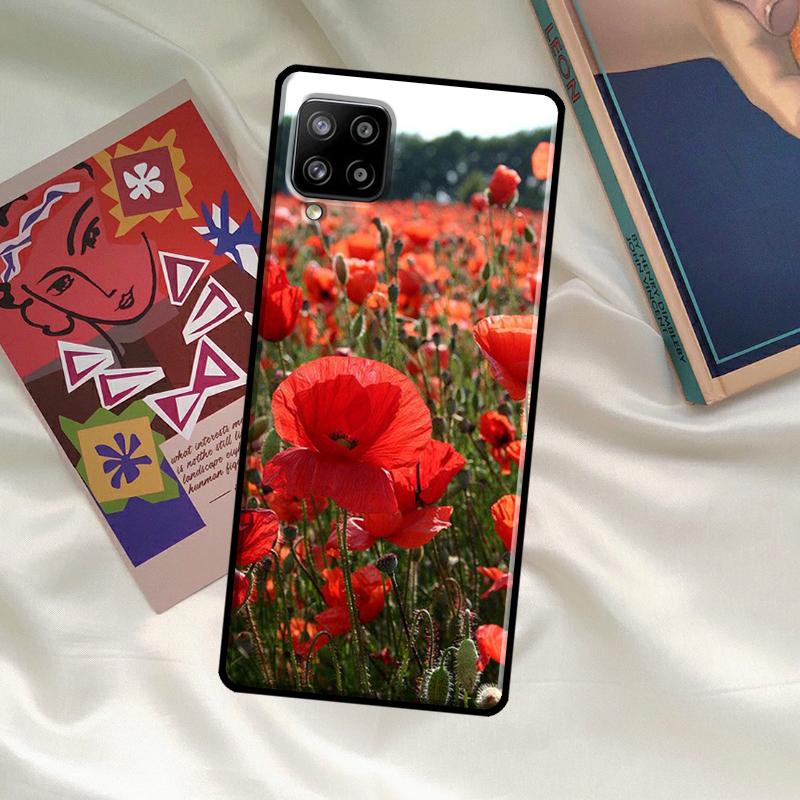 Poppy Flower Bloom Case For Samsung Galaxy A73 A53 A33 A23 A13 A51 A71 A12 A22 A32 A42 A52 A14 A34 A54 Cover