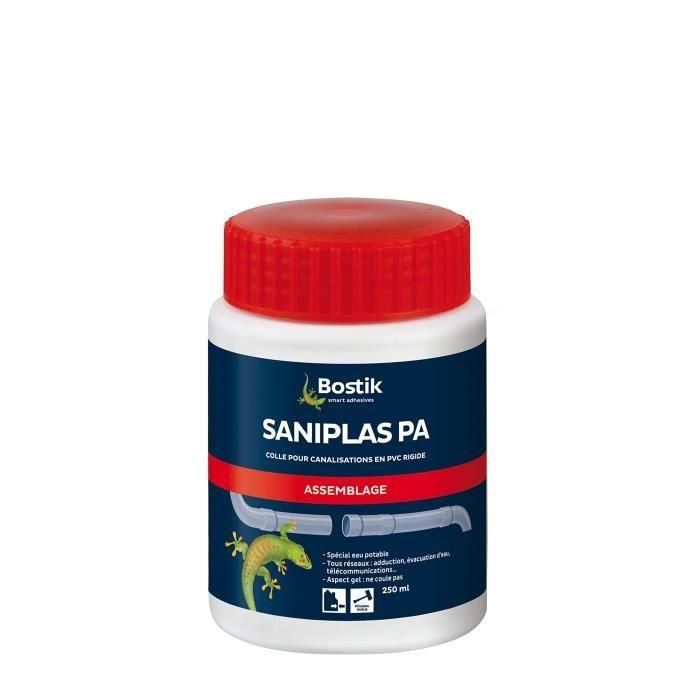 Colle PVC Rigide Non Plastifié - BOSTIK - SANIPLAS PA - 250 ml - Certifiée CSTB - Application Facile