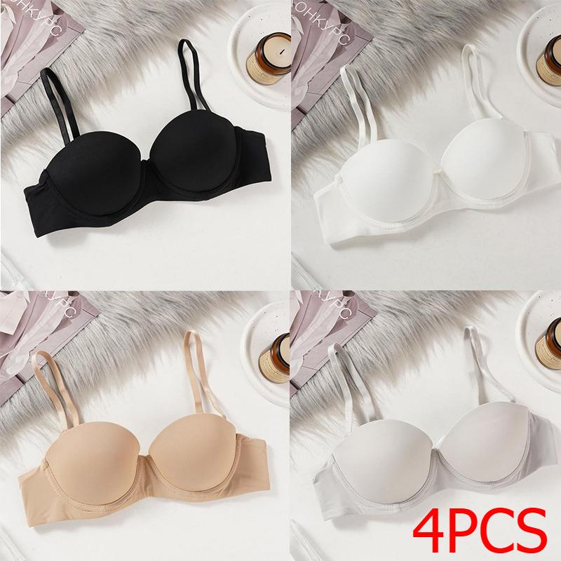 1/3 шт. Женский бесшовный бюстгальтер Беспроводной бюстгальтер пуш-ап Бюстгальтеры 1/2 чашки Мягкий Удобный Невидимый Простой Сексуальный Бюстгальтеры