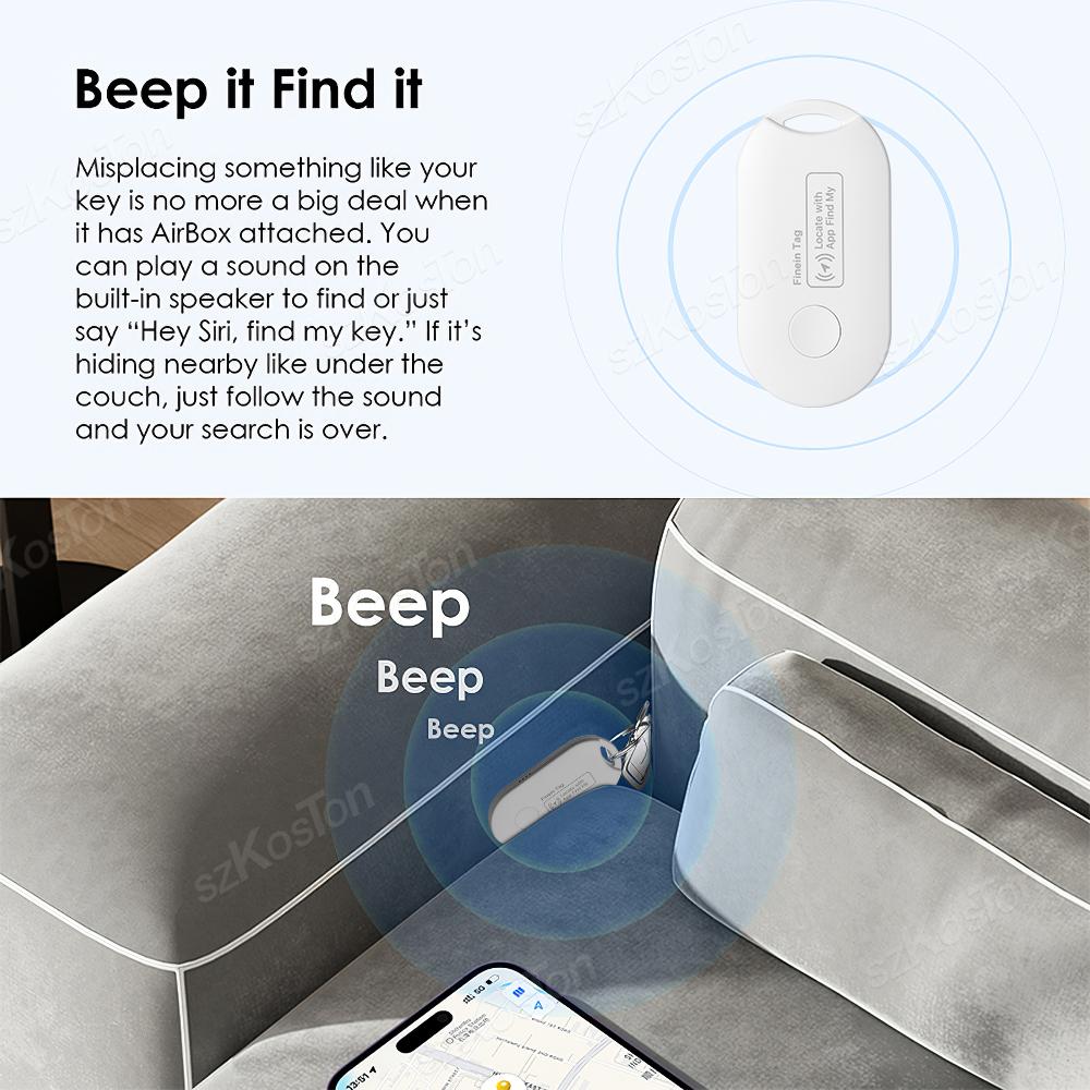 Мини GPS-трекер работает с приложением iOS Find My APP MFI Smart Tag Key Finder Anti Lose Global Locator для кошелька, автомобиля, багажа, бирки для домашних животных