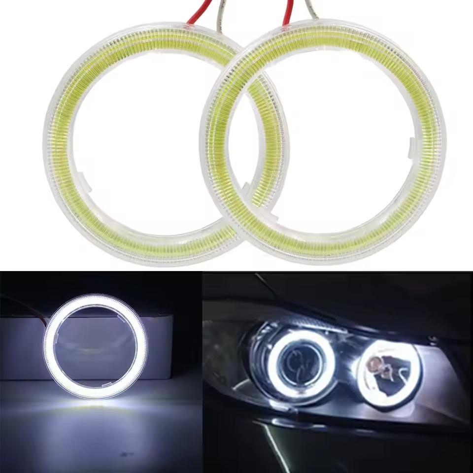 2X60MM 70MM 80MM 90MM 100MM 110MM 120MM Автомобильные Светодиодные COB Ангельские Глаза Гало-Кольцо Дневные Ходовые Огни 12В Декоративная Лампа