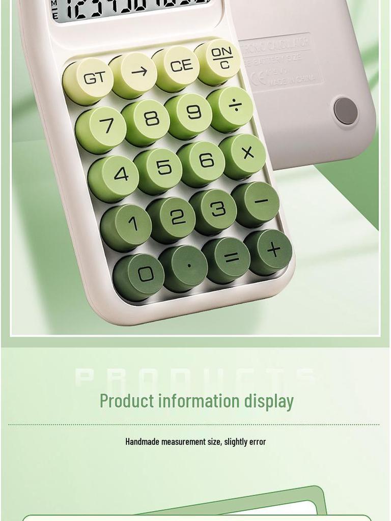 Gradient Goddess Multifunctional Office & Exam Calculator with Flexible Keyboard