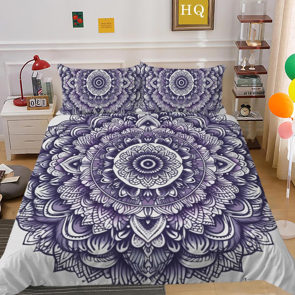 3D Mandala Printing Comforter Cover Set Double Size Polyester Duvet Cover Fashion Highend Home Bedclothes
