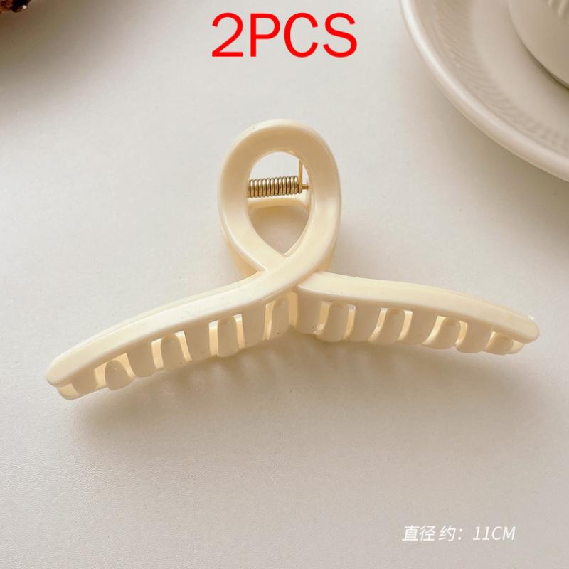 2 шт., комплект головных уборов премиум-класса, новые женские модные зажимы для волос, кофейные, черные, акриловые, большие заколки для волос, зажим для женщин, заколка, аксессуары для волос