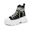 New shoes platform canvas couple shoes winter leisure sports high-top cotton shoes European size large size