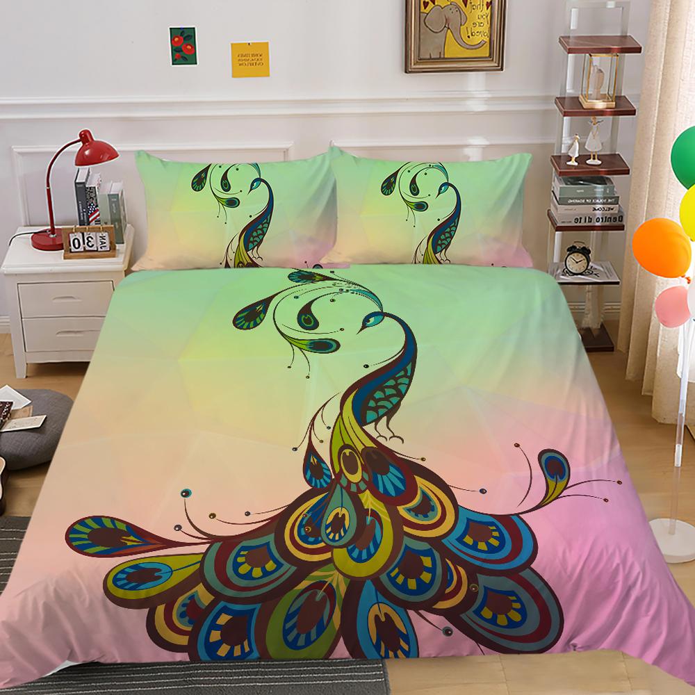 Новая мода 3D принт павлина пододеяльник ручка павлина Постельное белье пододеяльник красивый домашний покрывала один размер постельная одежда