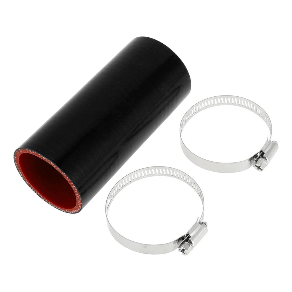X AUTOHAUX Silicone Hose, Silicone Tube, Intercooler, Turbo, Intake Pipe, Black, Length 5.0 inches
