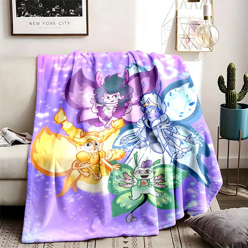 Star vs the Forces of Evil Theme Blanket Suitable For The Sofa Camping And Travel Made Of Soft Flannel Material An Ideal Gift For Occasions Such As Bi