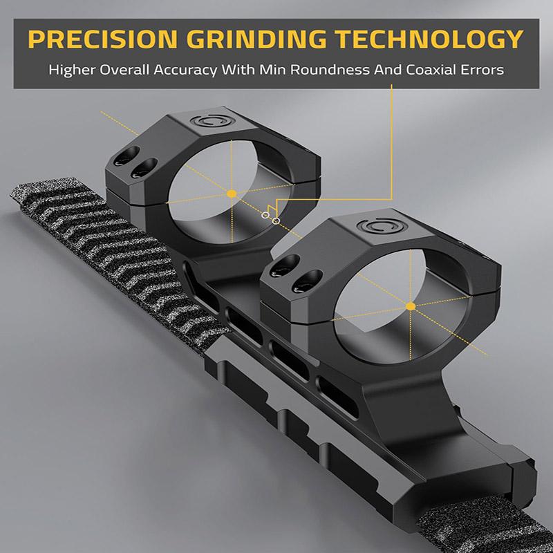 CVLIFE Cantilever Scope Mounts Offset Dual Ring One-Piece Scope Mount Picatinny Base with Enhanced Four Recoil Lugs Height 1.57"