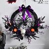 Halloween Maple Leaf Skeleton Wreath Party