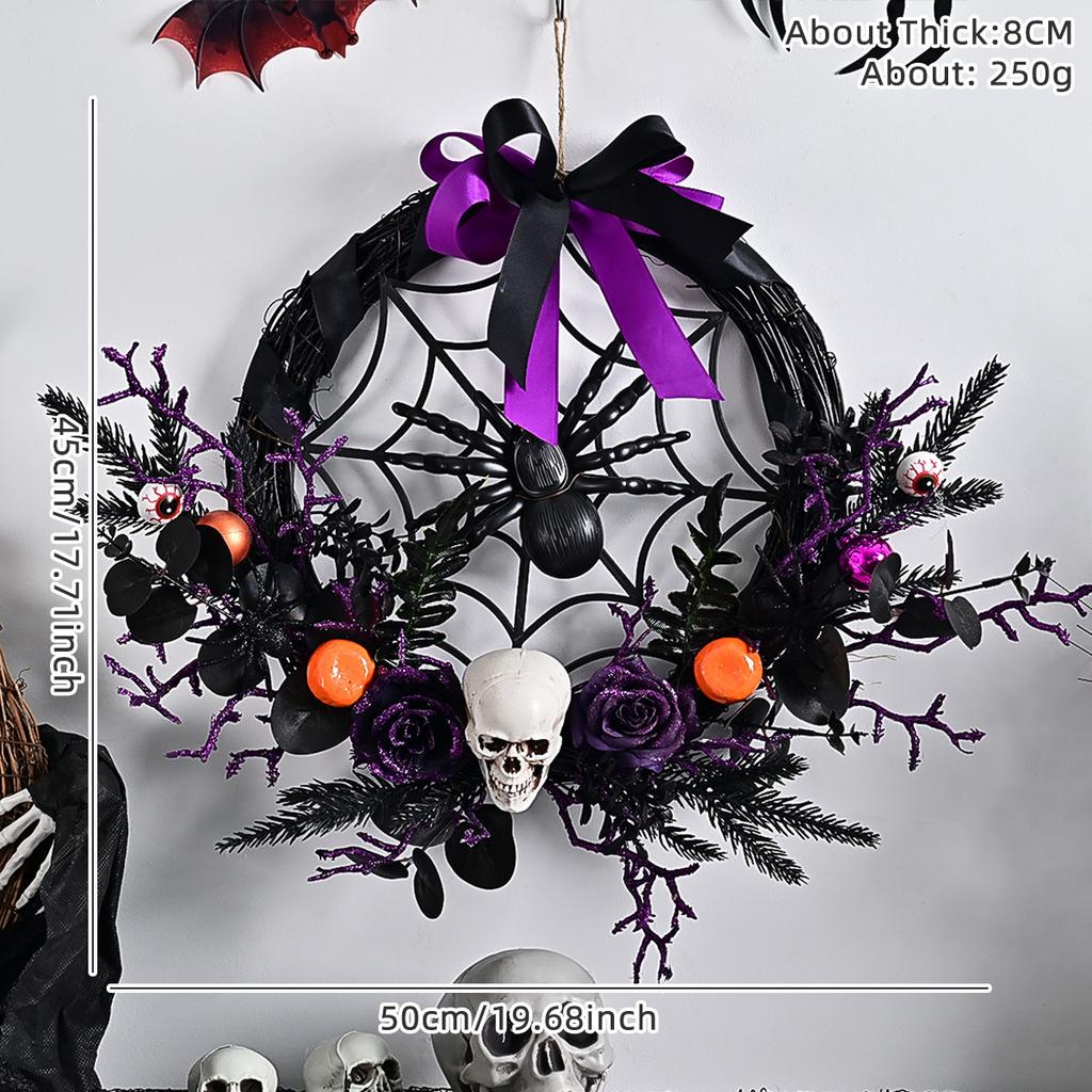 Halloween Maple Leaf Skeleton Wreath Party
