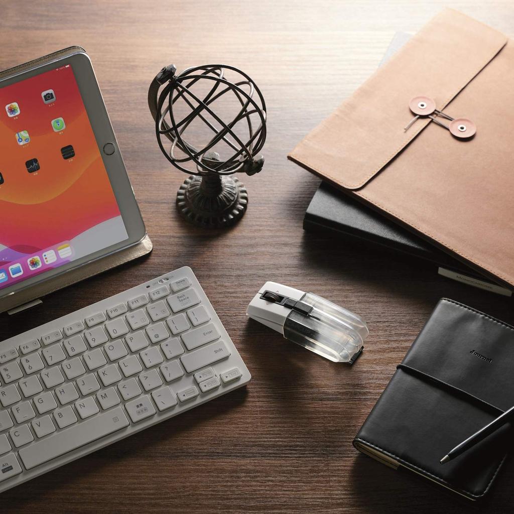 ELECOM CapClip Pro Bluetooth Mouse (Compatible with iOS and iPadOS), Rechargeable, Quiet, Tilt Wheel (Horizontal Scrolling), Presentation Mode,