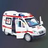 1:32 Mini Car Diecast Ambulance Fire-Truck Policecar Model Sound and Light Vehicle Simulation Collection Gifts Toys Boys