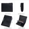 Baellerry Women Fashion Short Wallets Casual Tri-fold Coin Purse Double Zipper Card Holder Purses