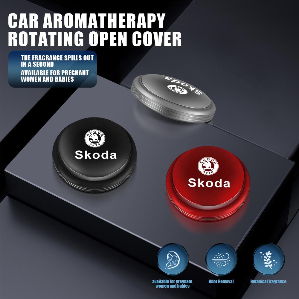 BBIC7 Car Interior Aromatherapy Solid Perfume Freshener Auto Accessories For Skoda Octavia Karoq Rapid Fabia Superb Kodiaq Scala Kamiq