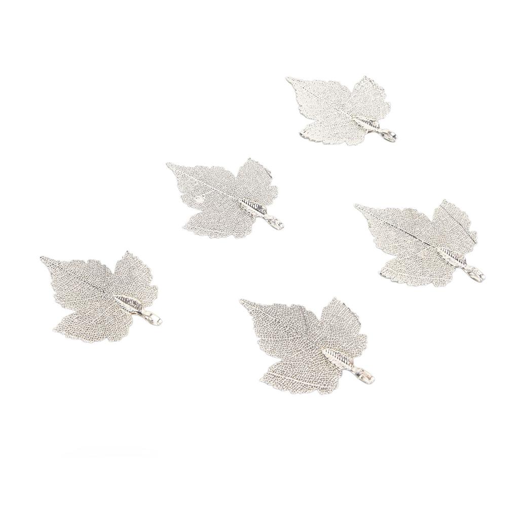 5 шт. Подвески в виде листьев Красивые Элегантные Прозрачная Текстура Подвески-листья из цинкового сплава для ожерелья, браслета, для изготовления украшений своими руками