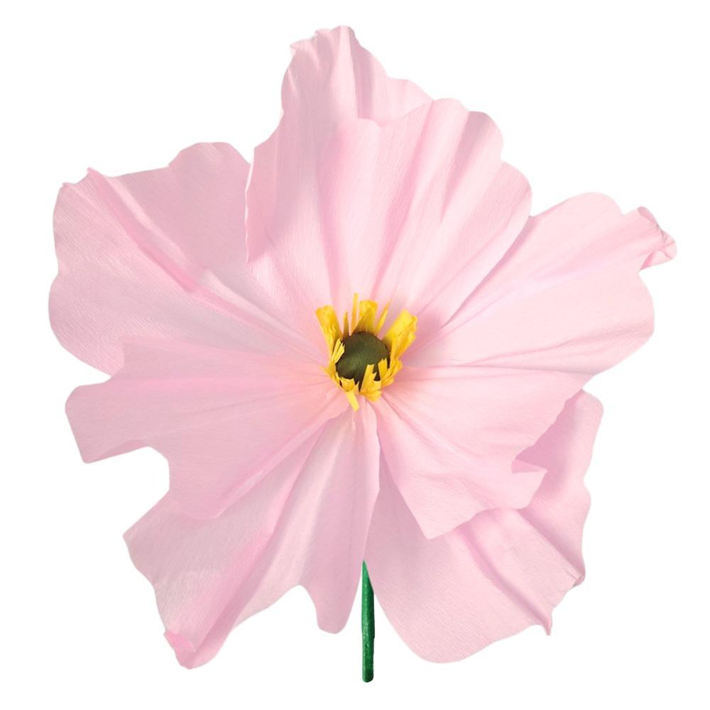 НОВЫЕ 50/60 СМ Сделай сам Гофрированная бумага Цветы ПЭ пена Большой размер Цветы ручной работы Ветка розы Длина 40см 3D Цветы Сад