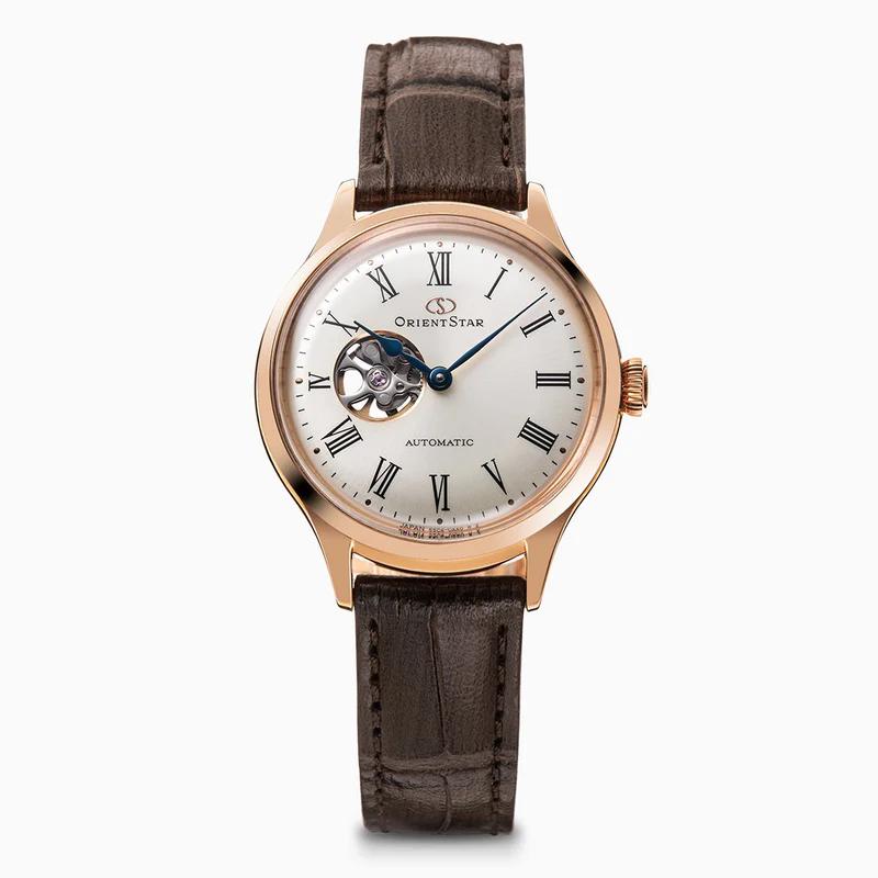 Женские механические золотые часы Orient RE-ND0003S00B