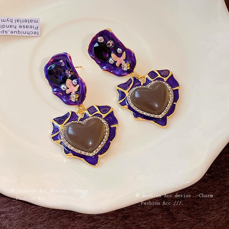 Серьги женские в ретро-цвете