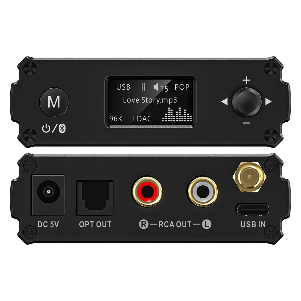 1Mii Bluetooth Receiver Wireless Receiver Bluetooth Audio Receiver for Speaker LDAC Output USB Input 5.1 AudiophileDAC/AptX/HD/Low Latency/AAC