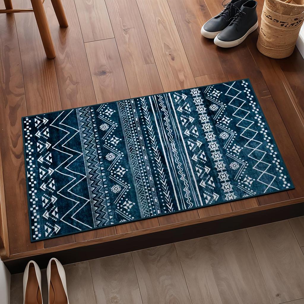Entrance Persian Entrance Scandinavian Washroom Soundproof Suitable for All Seasons Pattern Mat, Indoor, Washable, Style, Mat; Genkanmat, Stylish,