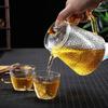 New Heat Resistant Glass Teapot Glass Borosilicate Tea Mug Gas Stove Flower Puer Kettle Chinese Kung Fu Tea Set With Filter