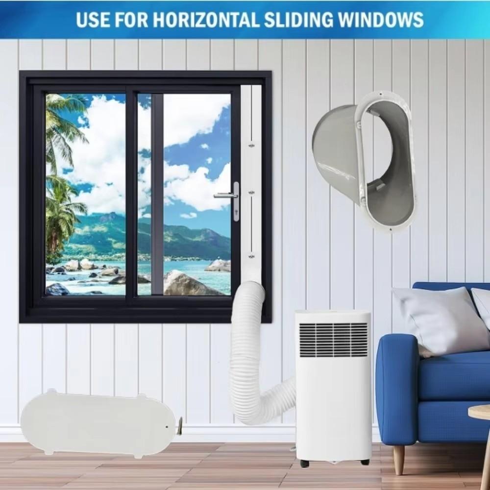 Retractable AC Exhaust Hose Window Baffle Heat Insulation Window Sealing Plate Window Installation