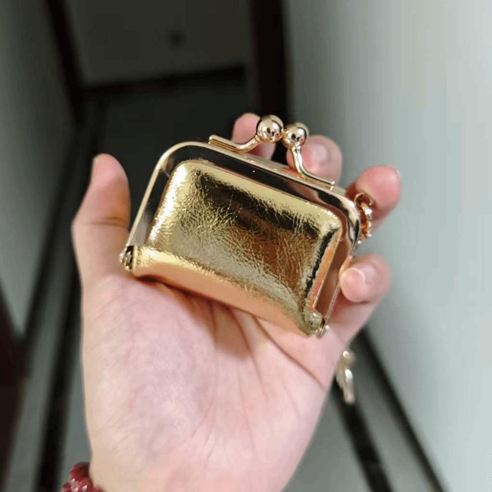 Exquisite Leather Jewelry Storage Box Pure Color Luxury Earring Necklace Wallet Clasp Closure Small Size Mini Coin Purse Daily