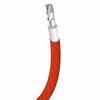 Fabric braided USB cable iPhone Lightning 18m red
