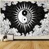 1 шт. Настенный гобелен Инь-Ян Солнце Луна - Черно-белый Бохо Настенный декор для спальни