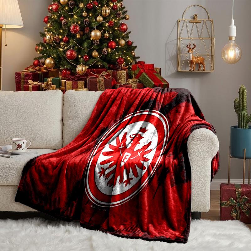 Eagle Crest Frankfurt Emblem Throws Blanket Flannel Blankets Plush for Couch Bed Gifts for Men Women Travel picnic blanket Christmas fan gifts