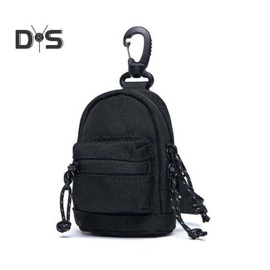 Мини-сумка для ключей на шею из водонепроницаемой ткани Оксфорд, кошелек на молнии, портмоне, небольшой рюкзак, брелок для ключей, наушников, безделушек, чехол для хранения