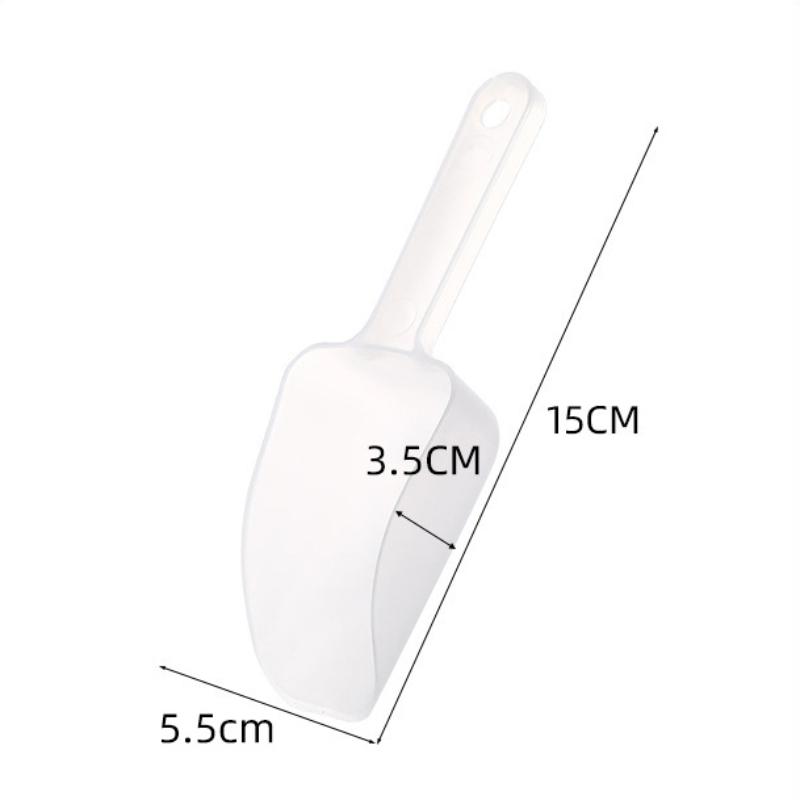 Plastic Ice Scoops Mini Transparant Ice Shovel Kitchen Tools & Gadgets Party Bar Buffet for Candy Dessert Grain Dry Goods Shovel