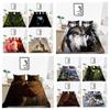 2023 New Style Duvet Cover Set with Pillowcase Double Full Size Bedding Quilt Covers 3D Wolf Home Textiles Boy Man Bedspreads