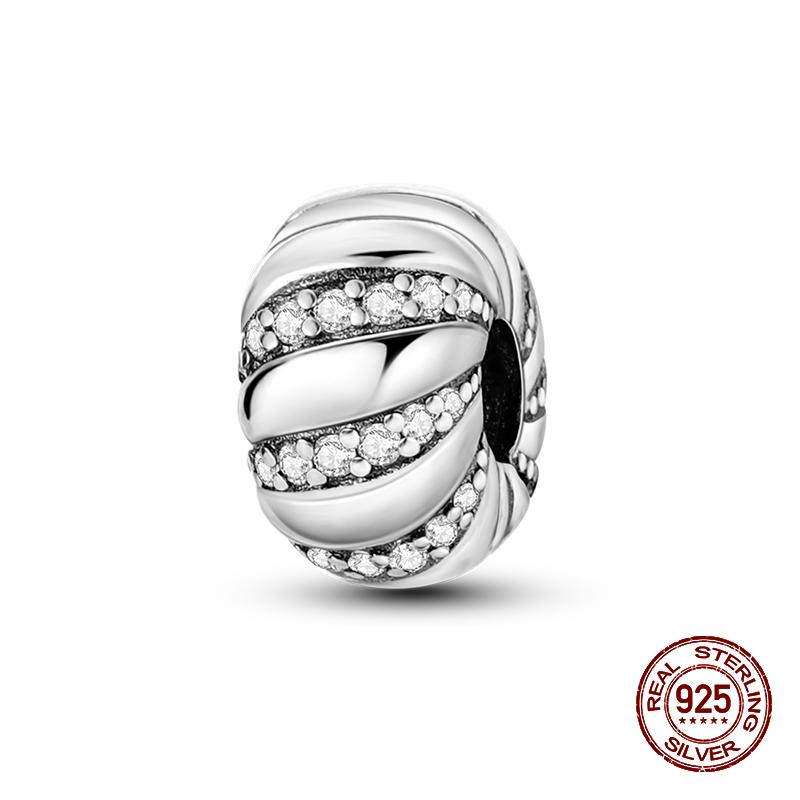 Fashion 100% 925 Sterling Silver Colorful Zircon Stars Moon Separator Charms Bead Fit Original Bracelet Fine DIY Jewelry