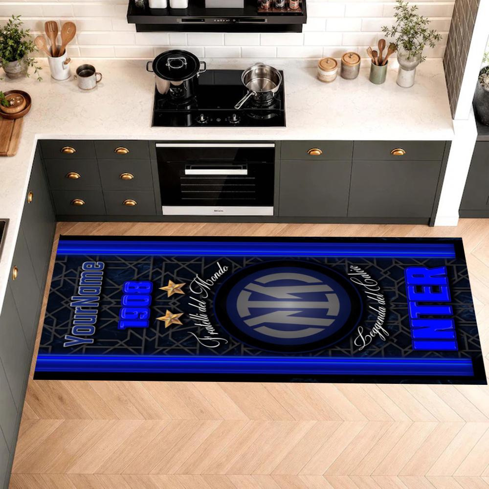 Inter Milan Customize Your Name Kitchen Rug Runner Rug Laundry Mat Hallway Entryway The Best Gift Choice