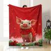 Christmas cartoon digitalprinted polyester Bedroom velvet flannel soft sofa cover blanket Fleece soft sofa cover blankets