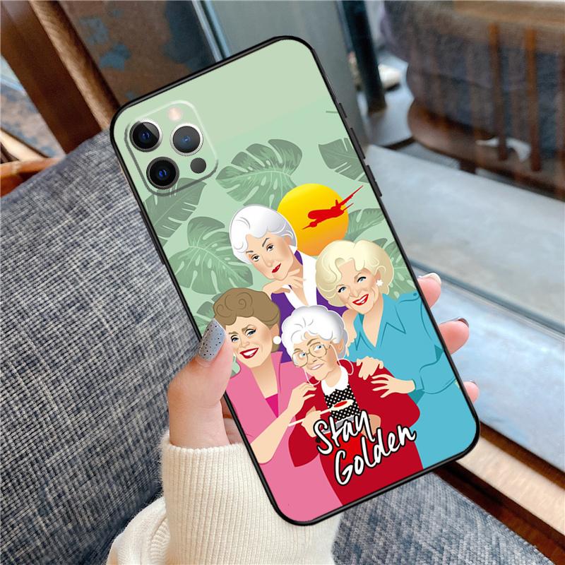 Золотой чехол для телефона Betty White для iPhone 16 15 13 12 11 14 Pro Max 12 13 mini XR 15 16 Plus 16e Защитный корпус
