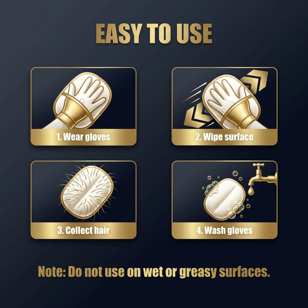 2026 Upgraded Pet Hair Remover Glove Reusable Double-Sided Static Gloves Remove Cat Dog Fur from Sofa Carpet Clothes