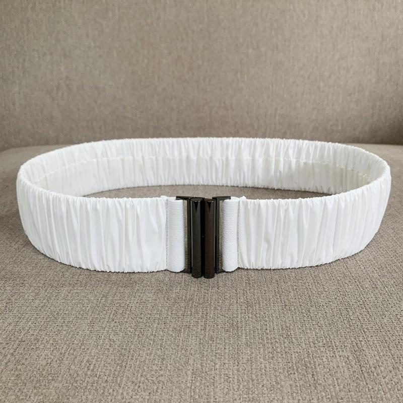 Новая пуховая ткань, гладкий эластичный пояс, плиссированная эластичная поясная вставка, женский широкий пояс-стотник с пухом