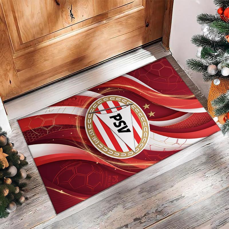 PSV Eindhoven FC Soccer Football Pattern Soft Area Rug Non Slip Indoor Floor Carpet Sports Decor Mat for Bedroom