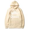 Fashion Casual Hoodies Sweatshirt Couples Hooded Pullover Hoodies Print King Queen Spring Winter Tops Men/Women Clothing