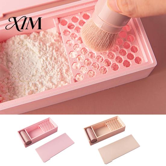 Removable Sieve for Powder Clay Tools Kit, Storage Box with Brush Container, Desktop Art Supply Organizer Craft Organizer, Air Dry Accessory