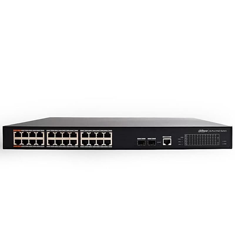 24-портовый гигабитный PoE-коммутатор Dahua, штепсель CN (адаптер в комплекте)
